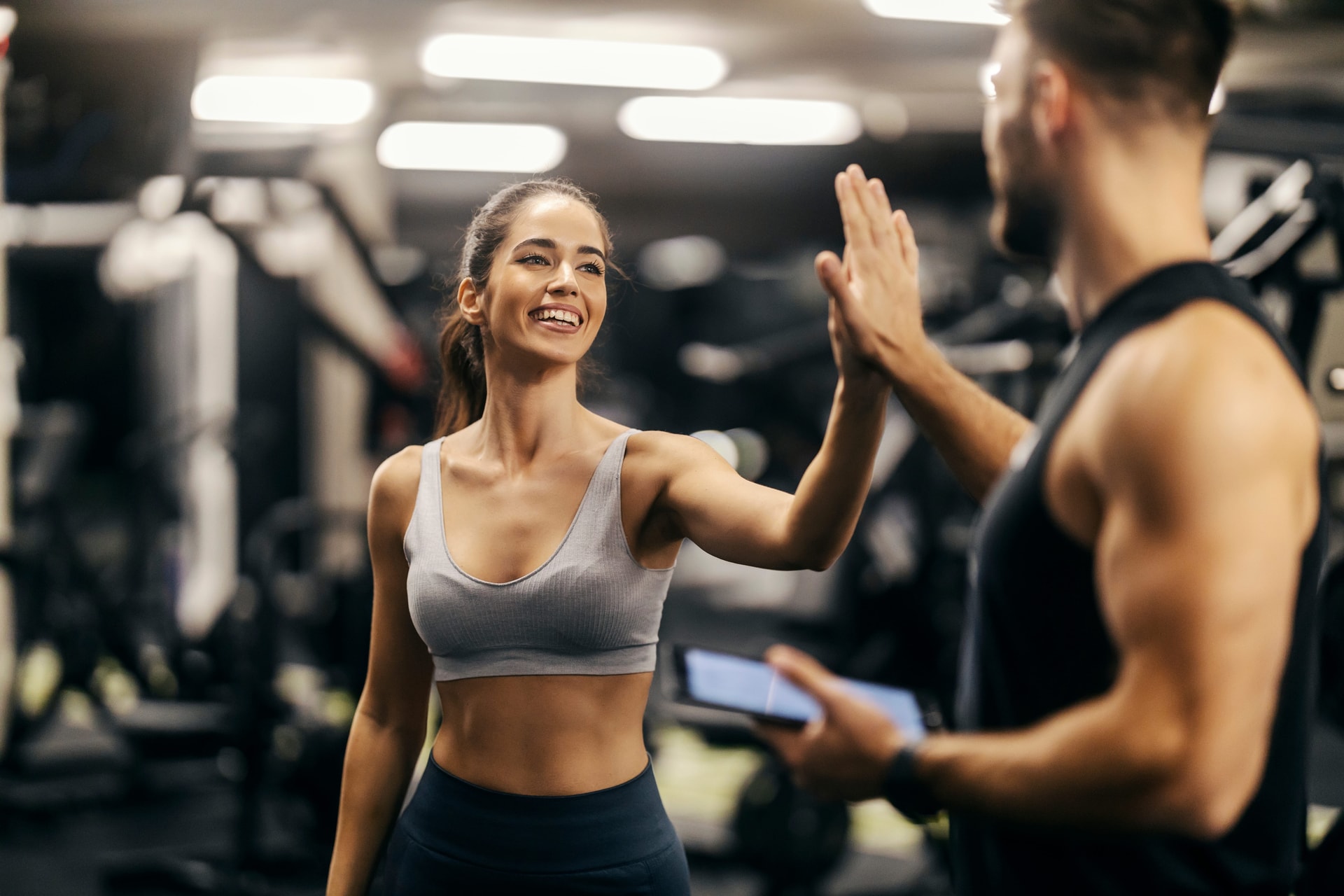 Fitness glückliche Mitarbeiter